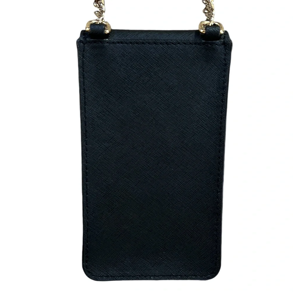 Kate Spade Black with Gold‎ Chain North South Flap Phone Crossbody Bag